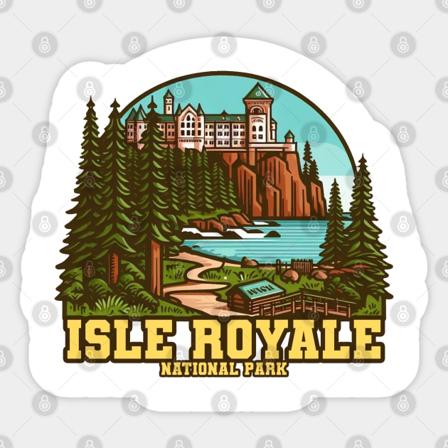 Isle Royale National Park Sticker by Americansports